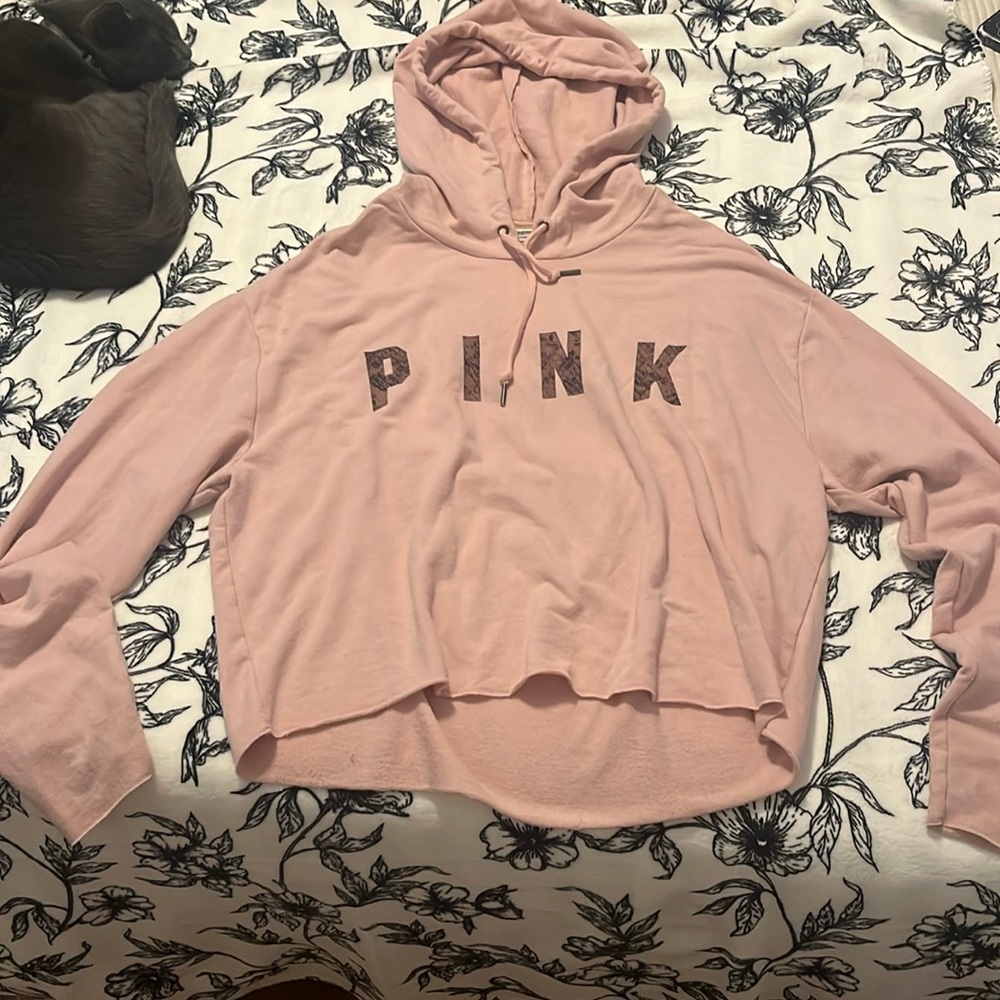 PINK Cropped hoodie - size L